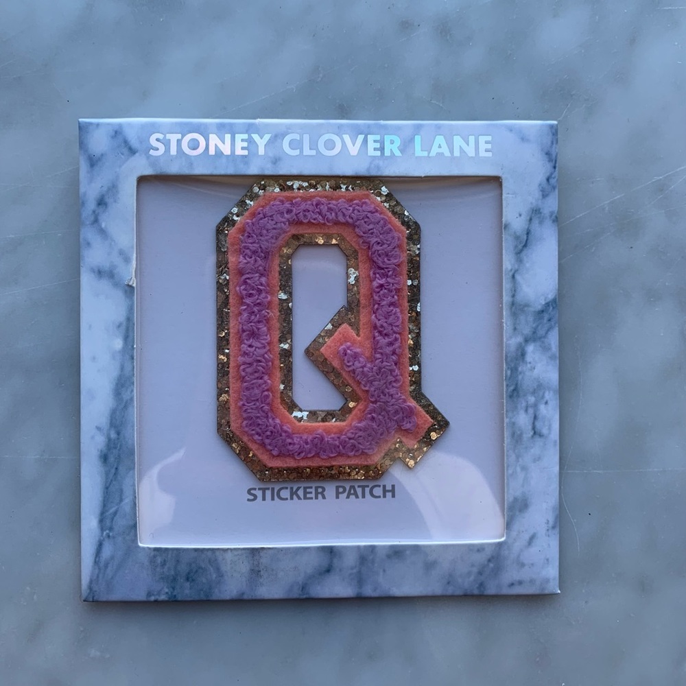 Stoney Clover Lane Luxe Varsity Letter “Q”